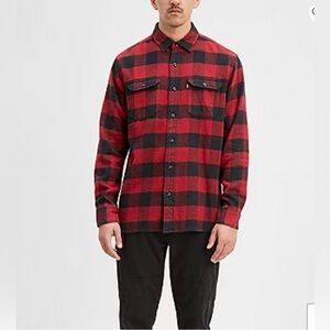 Levi's Men's Classic Long Sleeve Flannel Worker Shirt Sz XXL